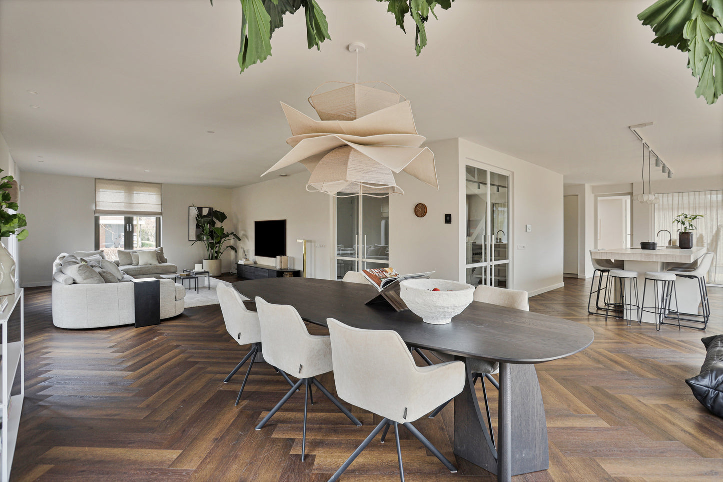 Visgraat XL 77848 PVC vloer in eiken rustiek houtlook, gelijmd gelegd